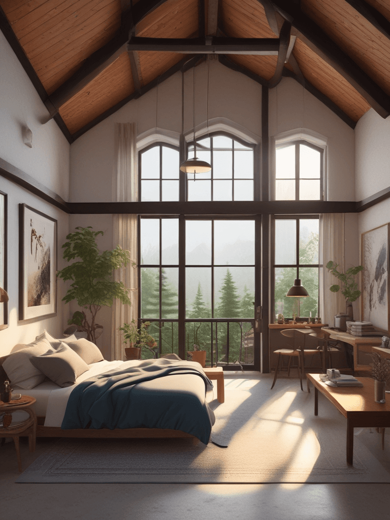 Estudio de Arte Japonés Estilo Ghibli - AI generated image created with text-to-image prompt
