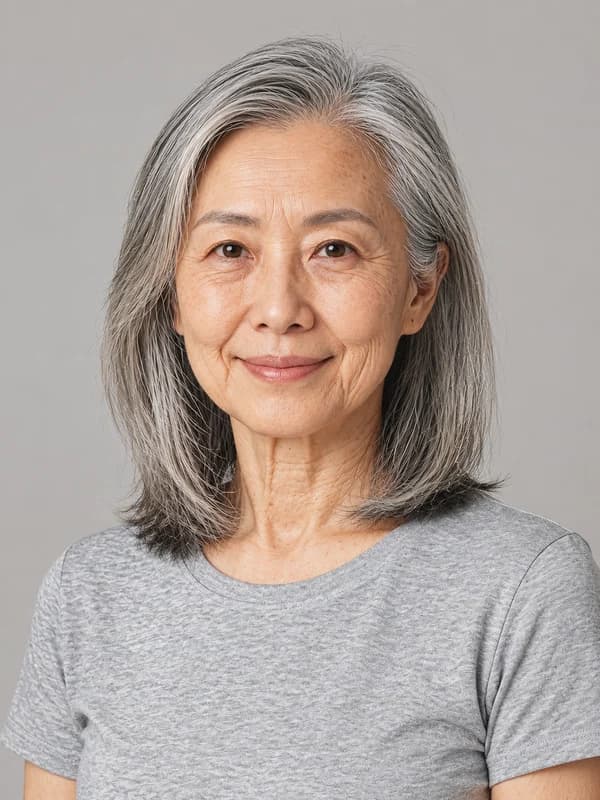 AI 年齢フィルター — 80 歳の女性ポートレート