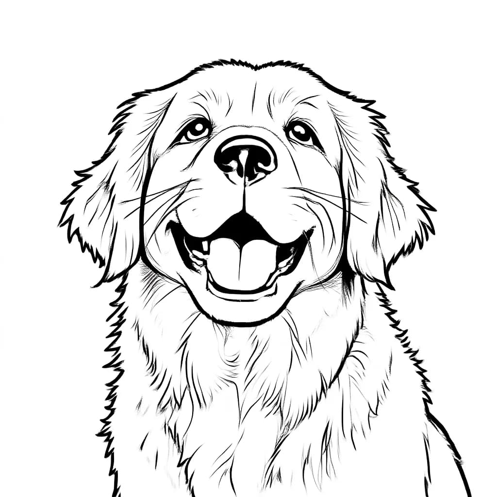 動物の線画塗り絵ページバージョン