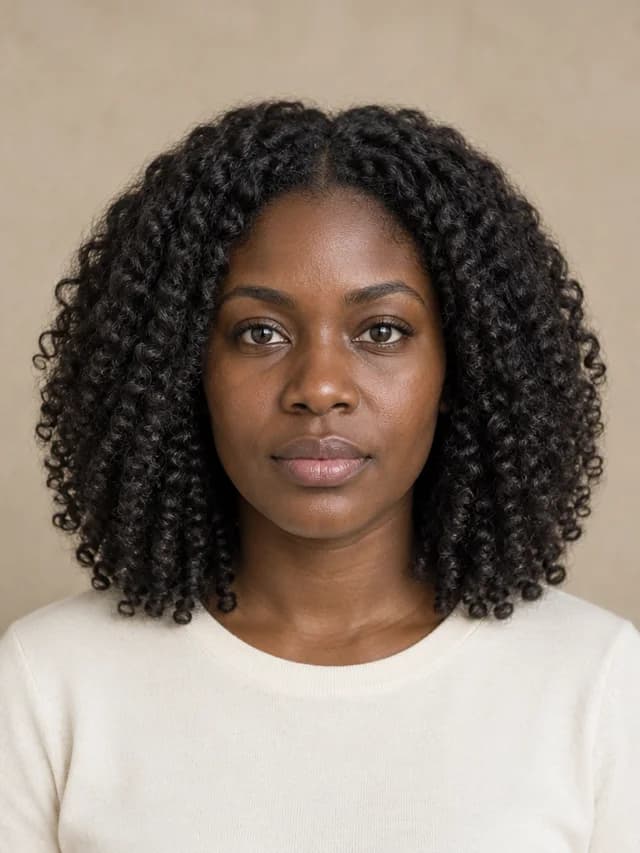 Original AI-generated portrait before hairstyle editing