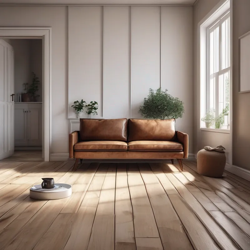 Room with original furniture before AI replacement