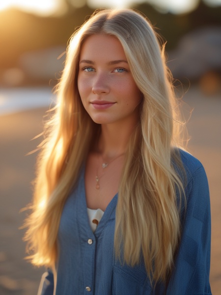 American Girl Beach Portrait