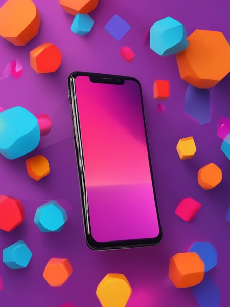 Smartphone Floating on Gradient