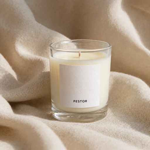 AI-generated professional handmade product photo on linen backdrop