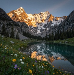 Маленькое пейзажное изображение до увеличения ИИ